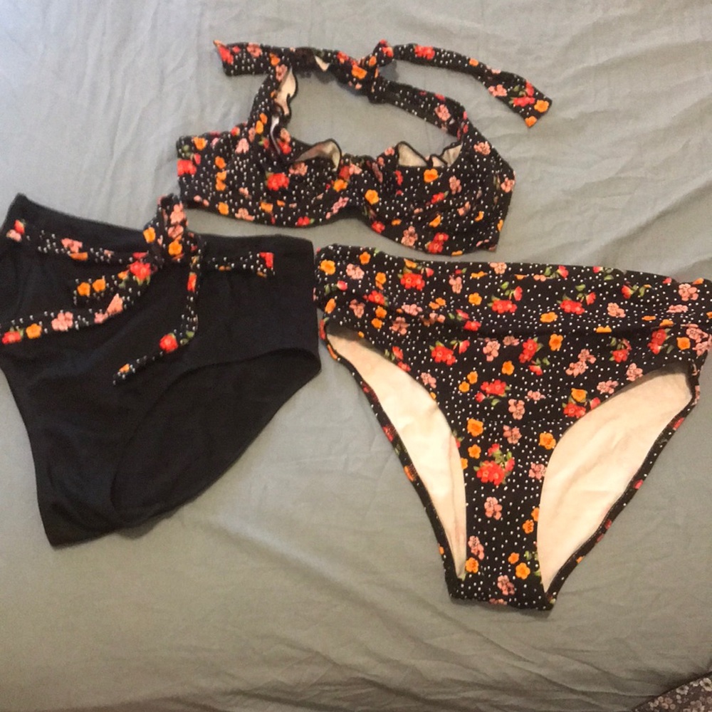 Pour Moi 3-piece Bikini Set Size 32DD/Small